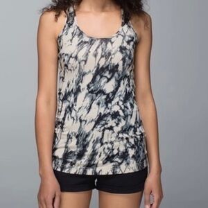 Lululemon Cool Racerback Great Granite Black Mojave Tan.